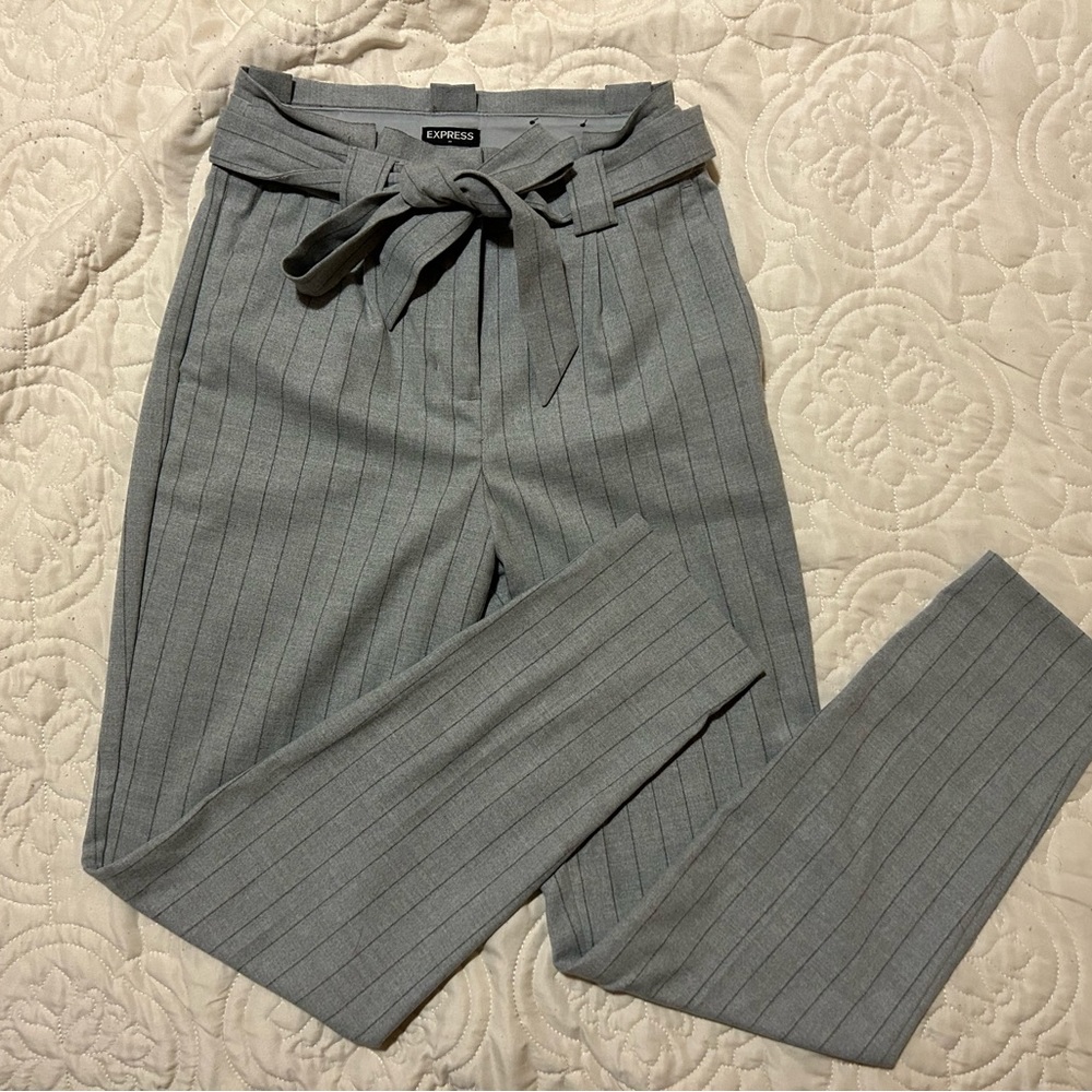 EXPRESS grey tie waist pants size 0